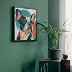 French Bulldog Wall Art | Colorful Pop Art Dog Canvas Print
