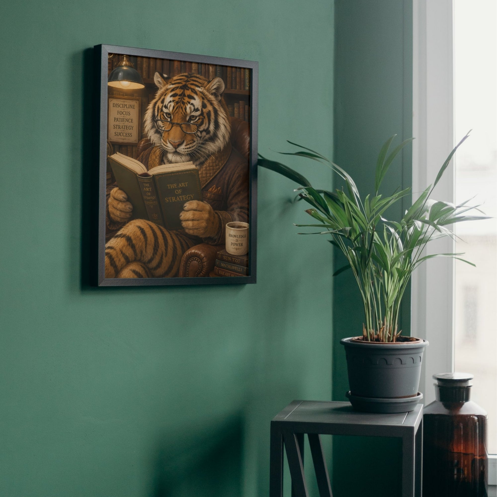 Tiger Wall Art | Vintage Scholar Animal Canvas Print