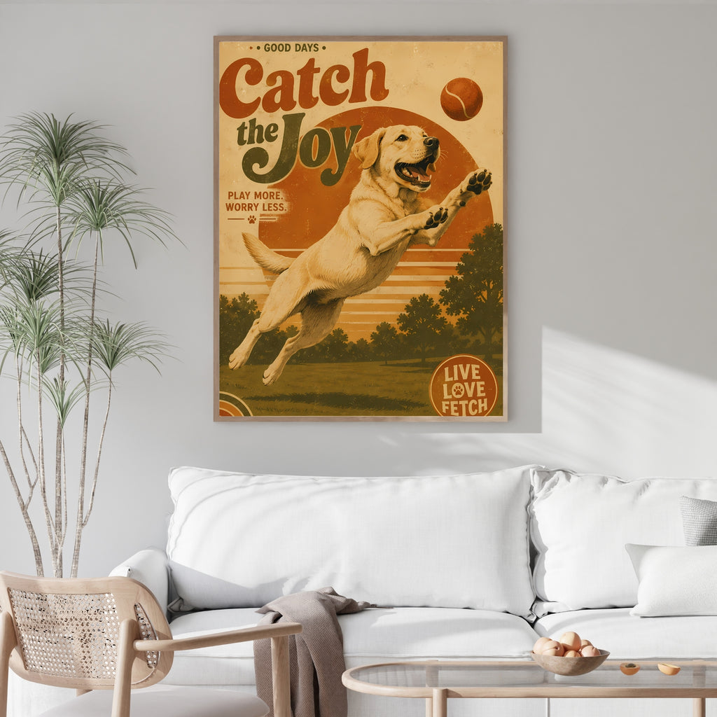 Puppy Wall Art | Playful Dog Canvas Print