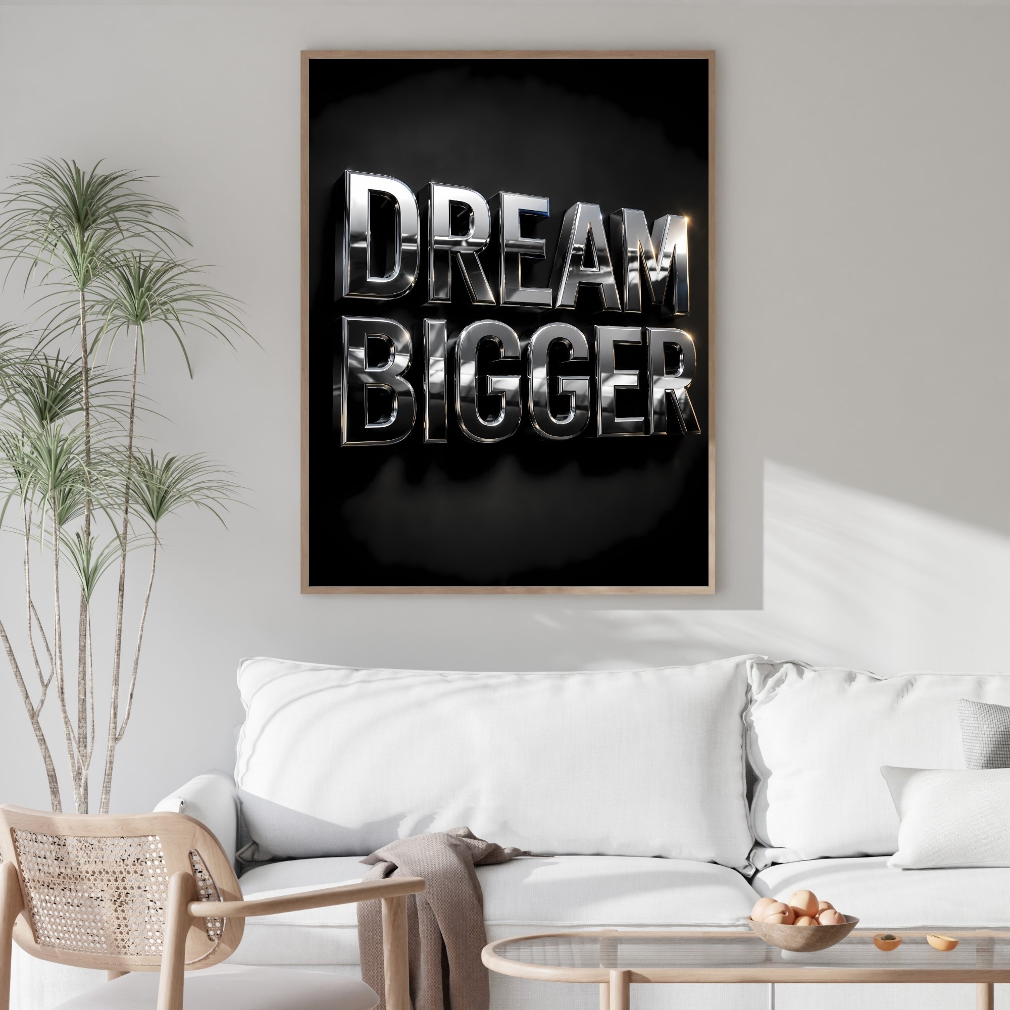 Dream Big Wall Art | Modern Motivational Typography Print