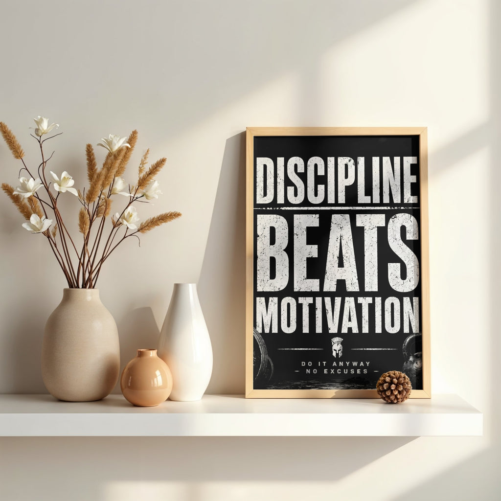 Discipline Quote Wall Art | Motivational Office Print