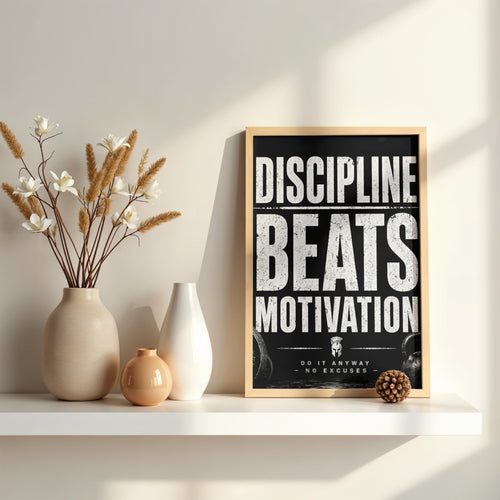 Discipline Quote Wall Art | Motivational Office Print