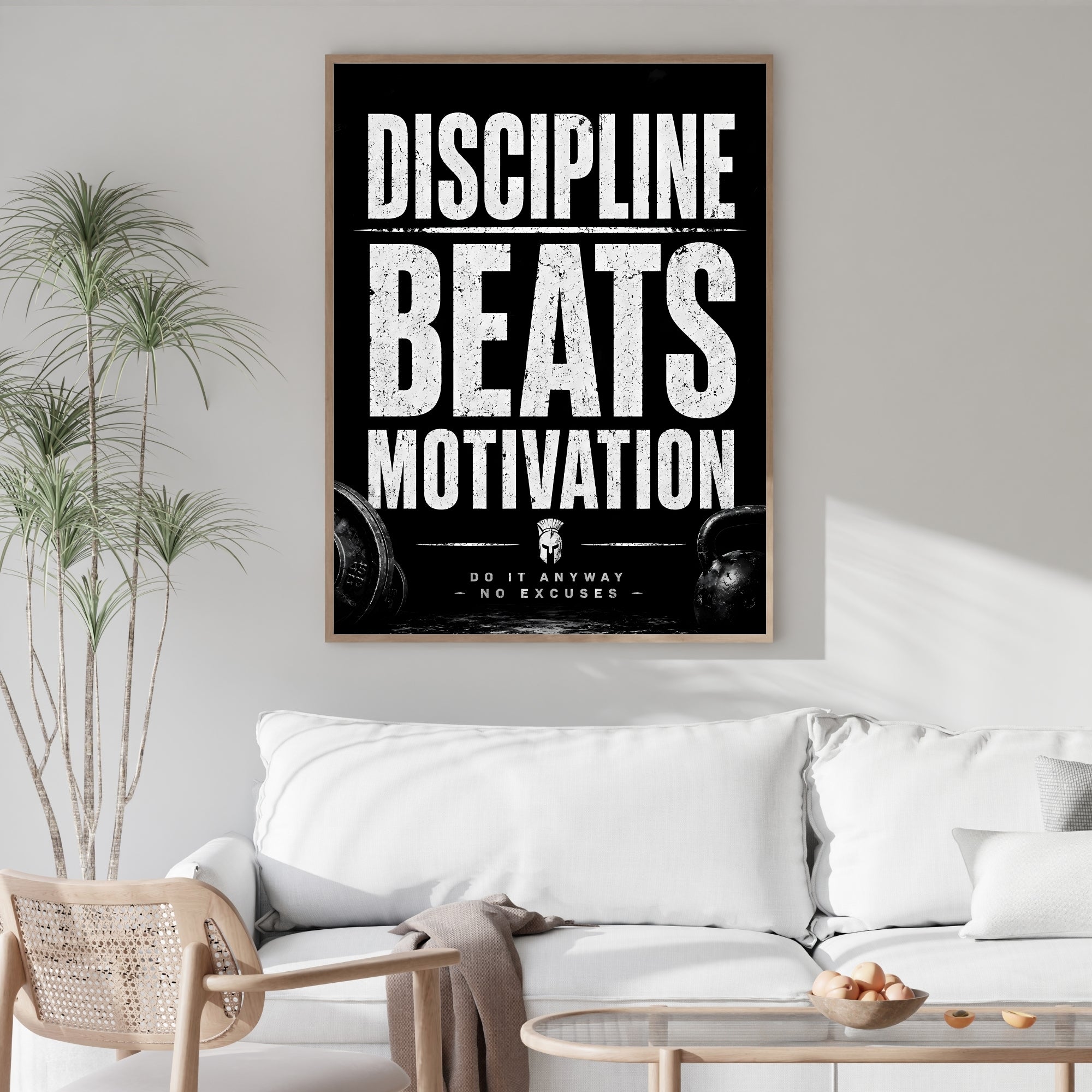 Discipline Quote Wall Art | Motivational Office Print