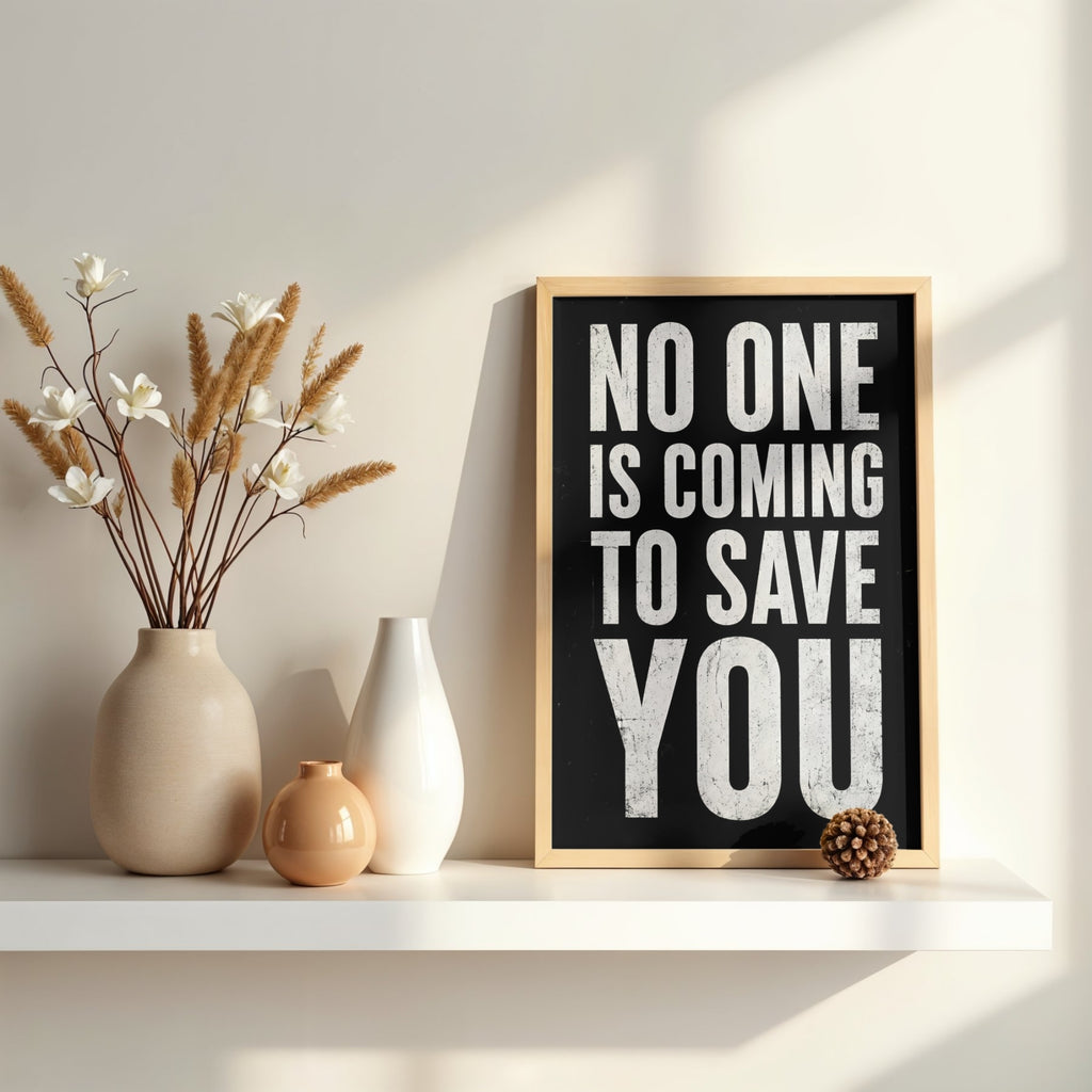Motivational Quote Wall Art | Success Mindset Typography Print