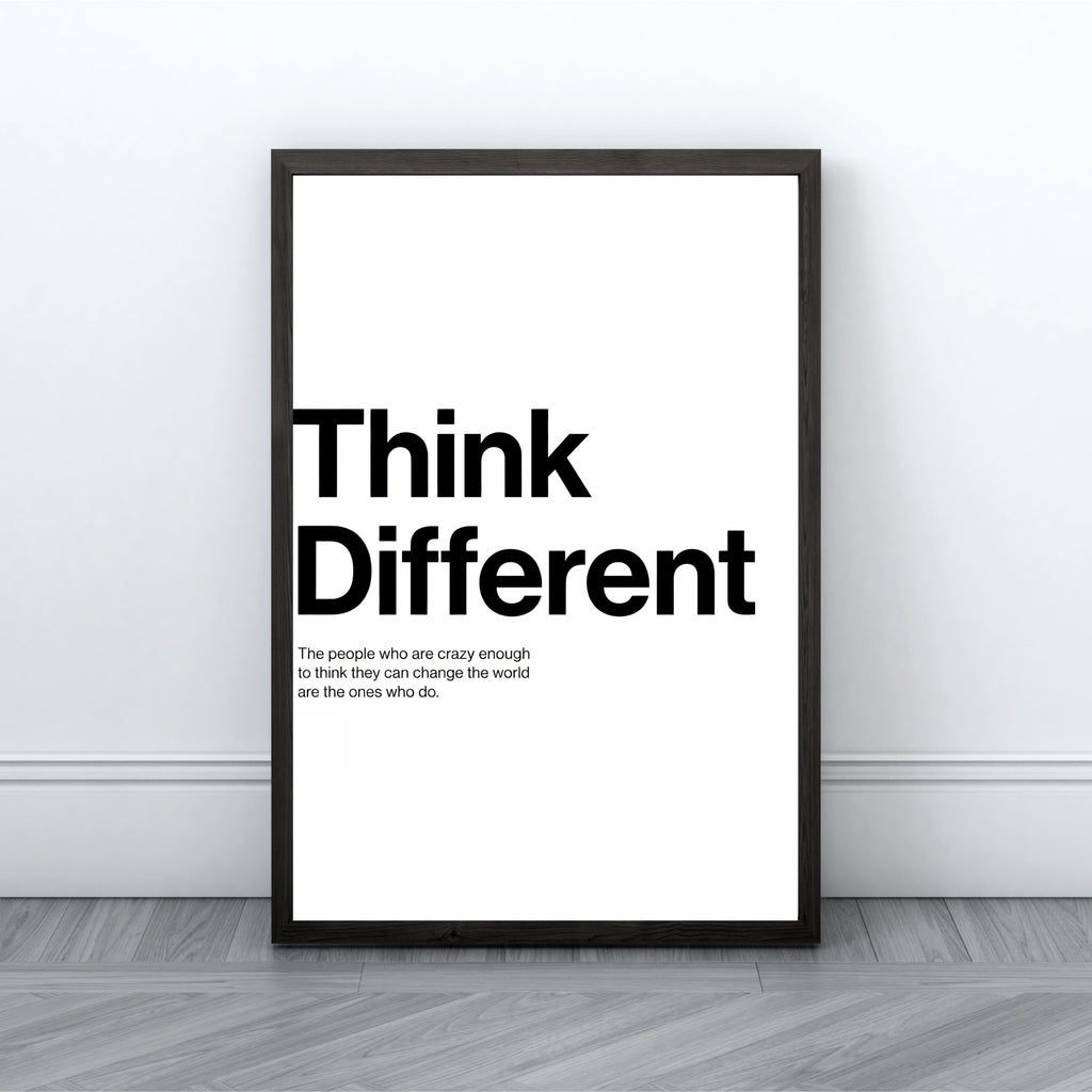 Think Different Wall Art | Inspirational Office Quote Print