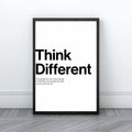 Think Different Wall Art | Inspirational Office Quote Print