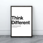 Think Different Wall Art | Inspirational Office Quote Print
