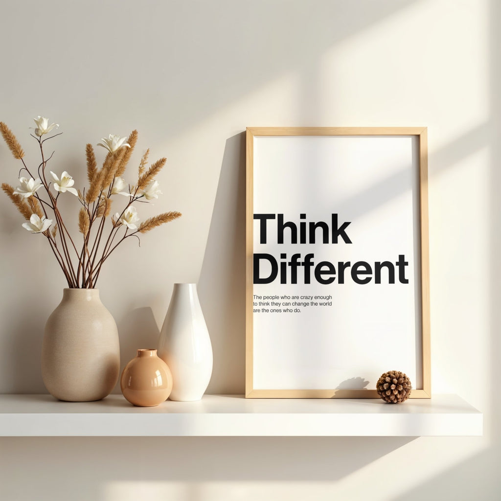Think Different Wall Art | Inspirational Office Quote Print