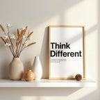 Think Different Wall Art | Inspirational Office Quote Print