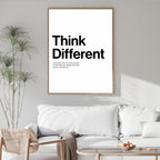 Think Different Wall Art | Inspirational Office Quote Print