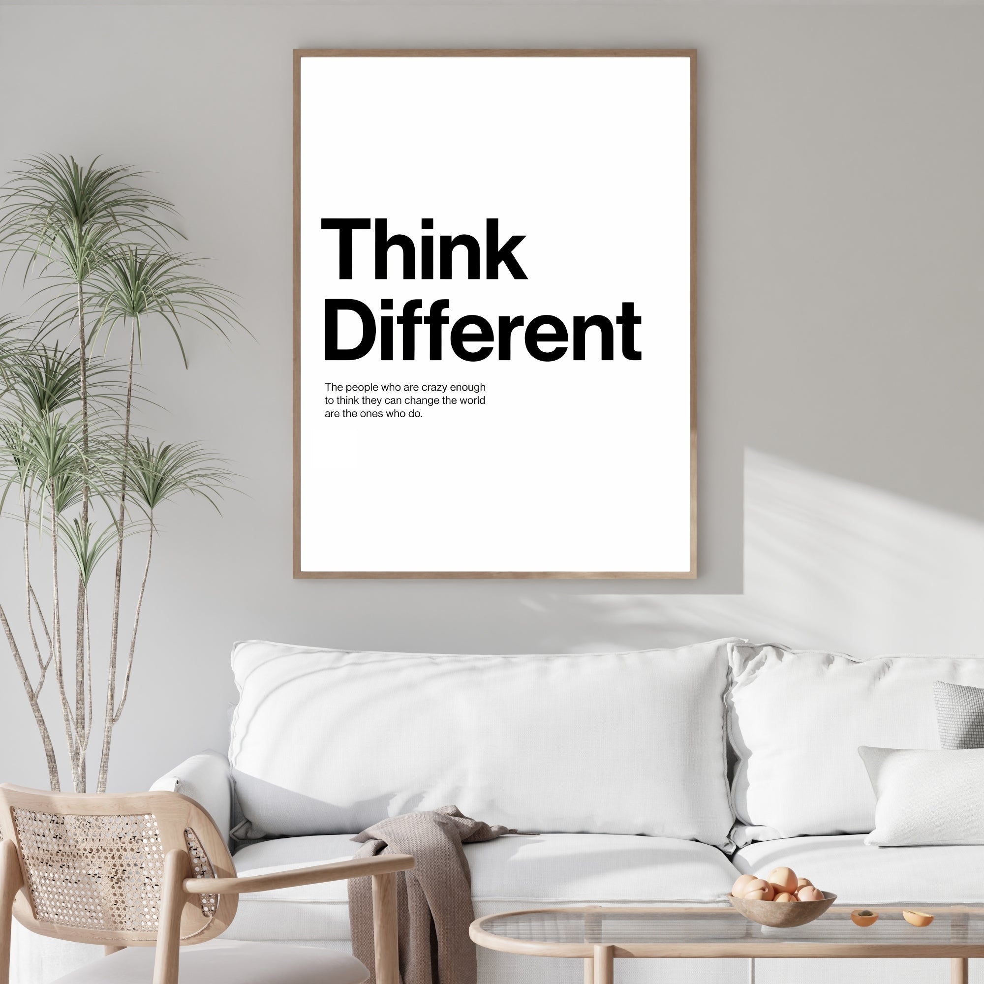 Think Different Wall Art | Inspirational Office Quote Print
