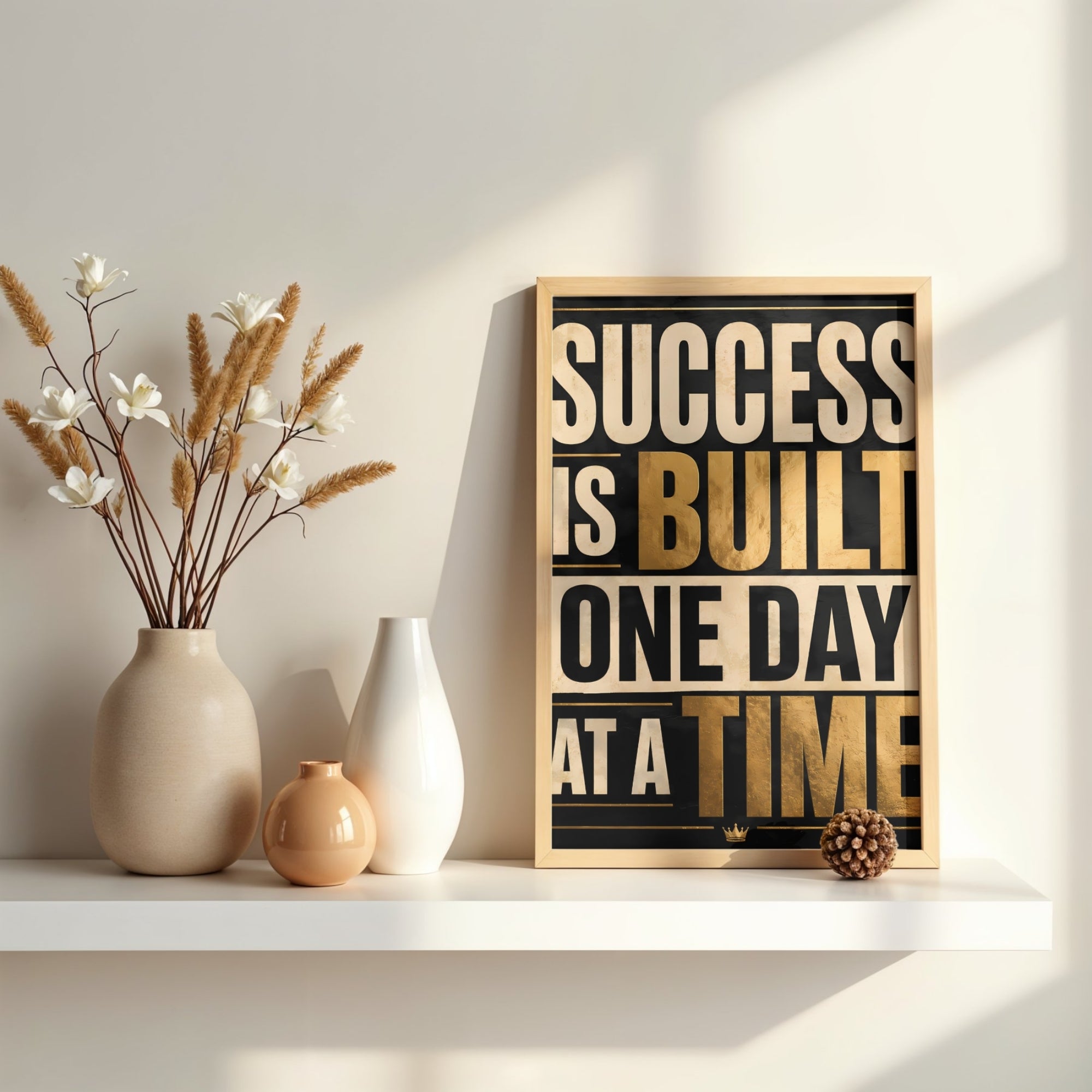 Success Quote Wall Art | Motivational Office Typography Print