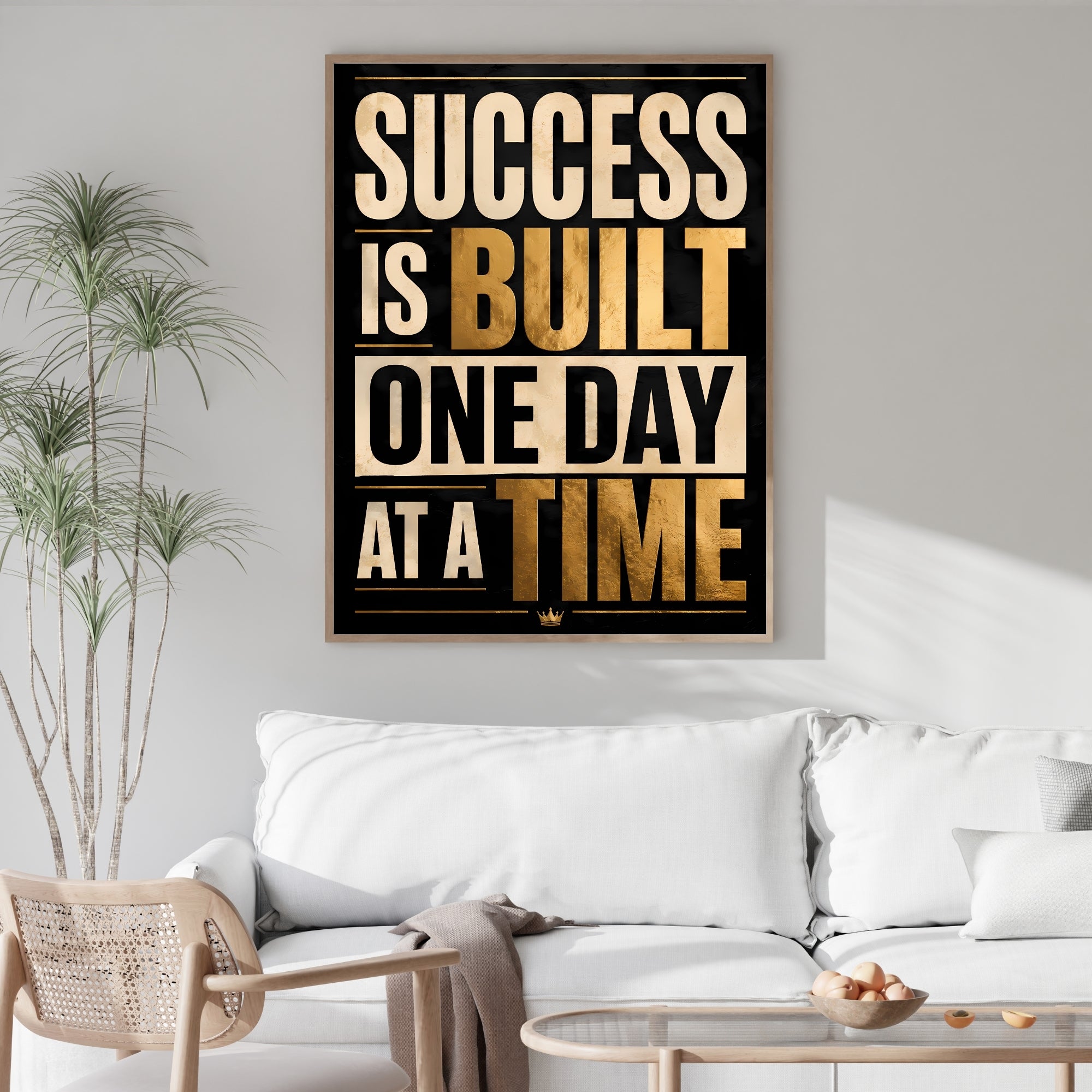 Success Quote Wall Art | Motivational Office Typography Print
