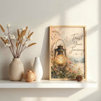 Trust Your Journey Wall Art | Floral Inspirational Quote Print